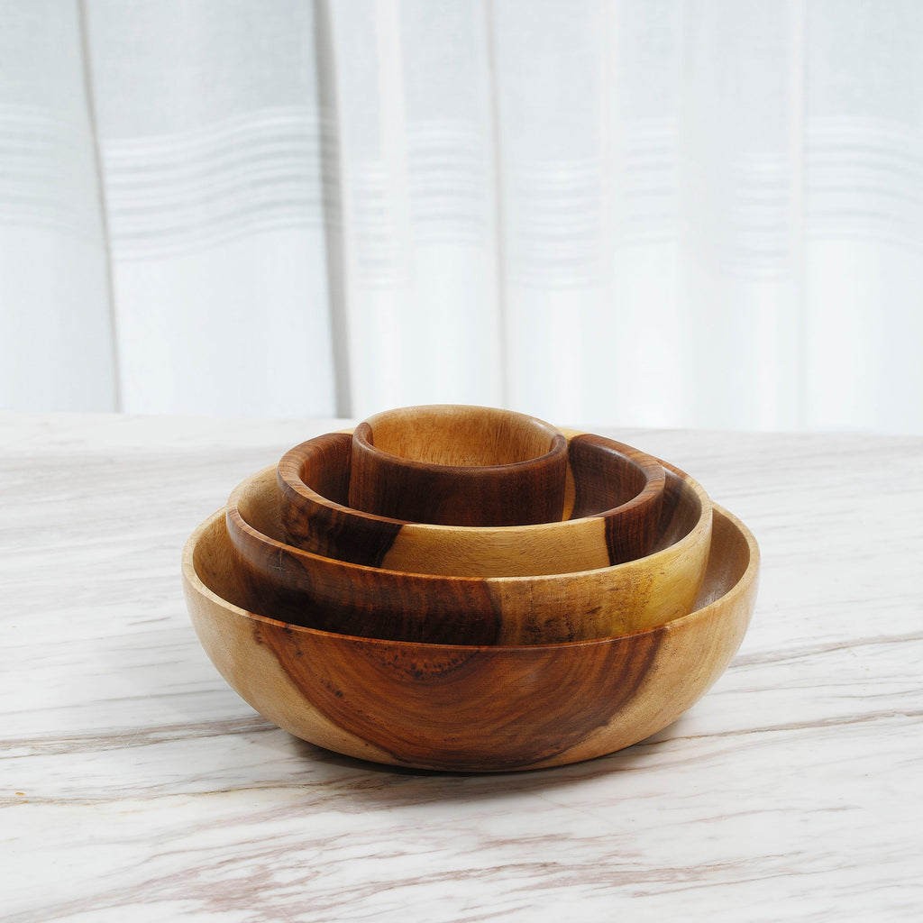 20 cm Wooden Circular Bowl