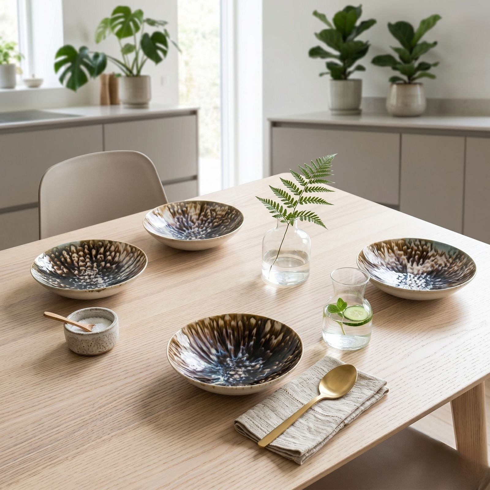 4-Pieces Galaxy 21 cm Pasta Plate