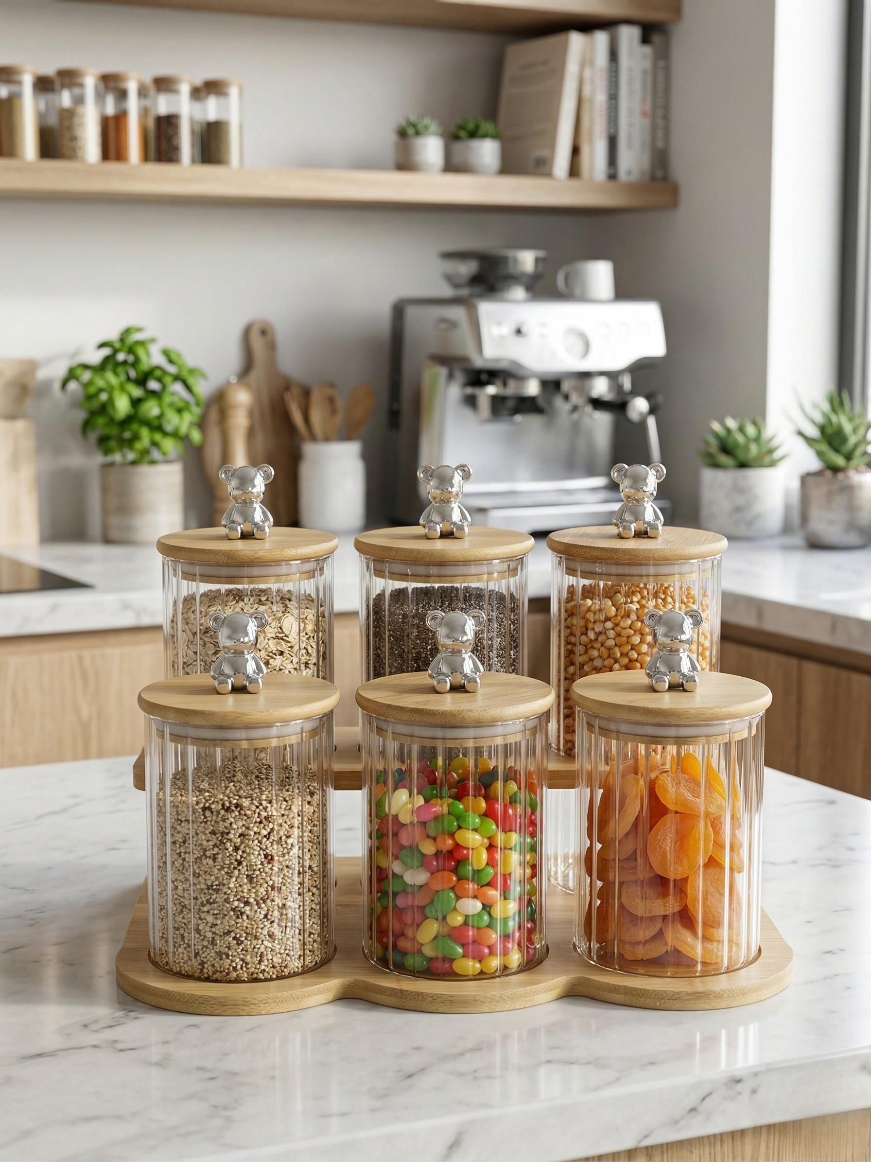 6-Pieces Wood Storage Set