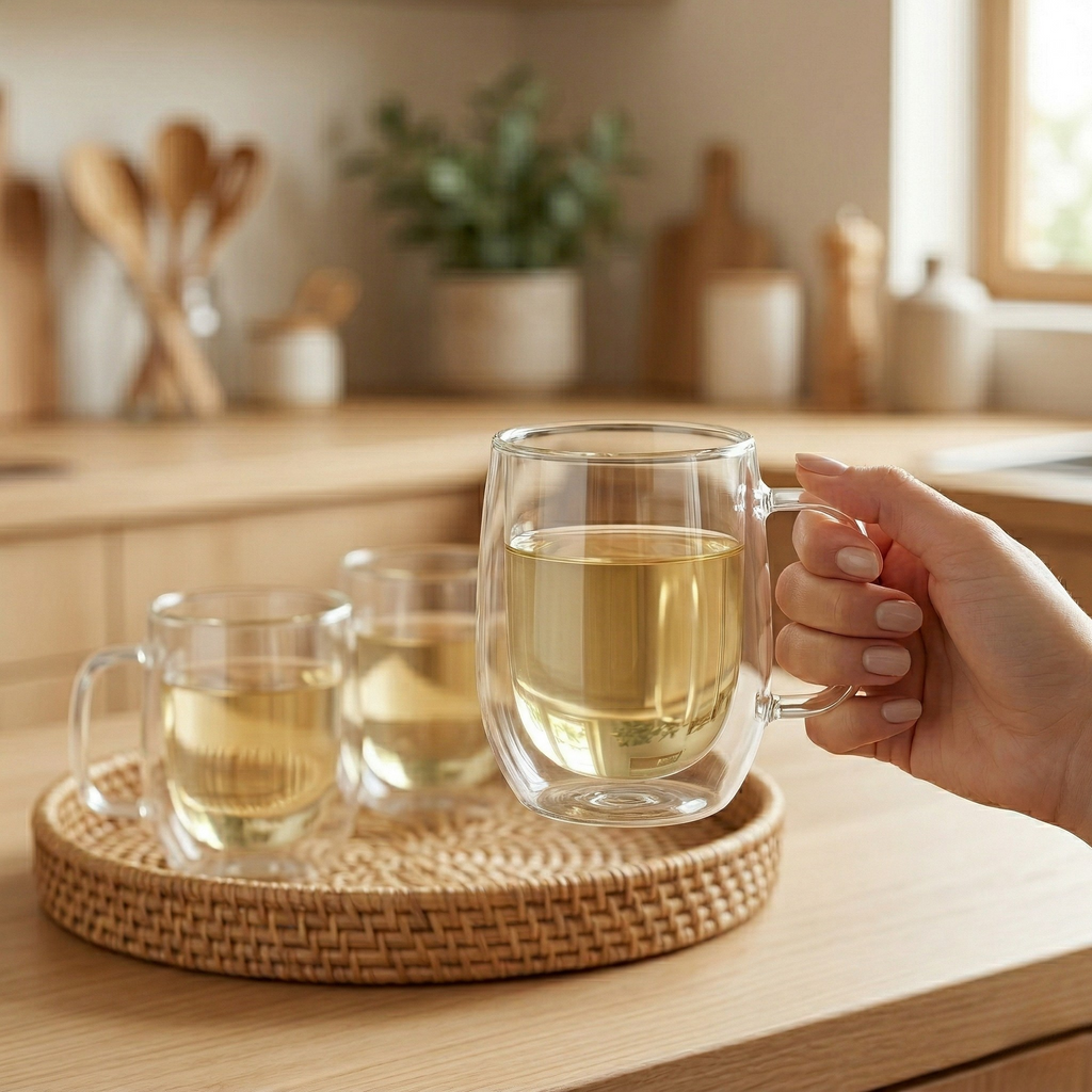 Double Glass Mug