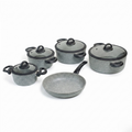 9 Pieces Set Granite Gray