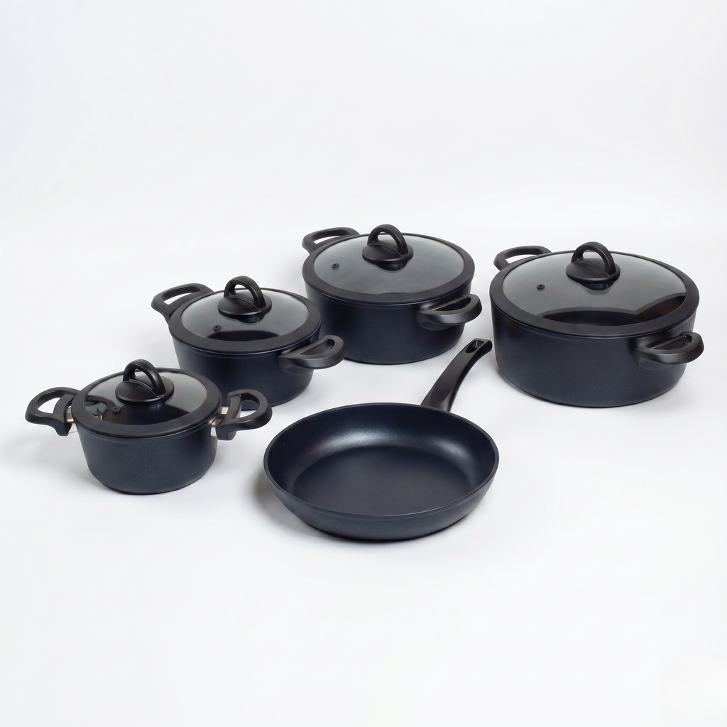 9 Pieces Set Bio Granite Black