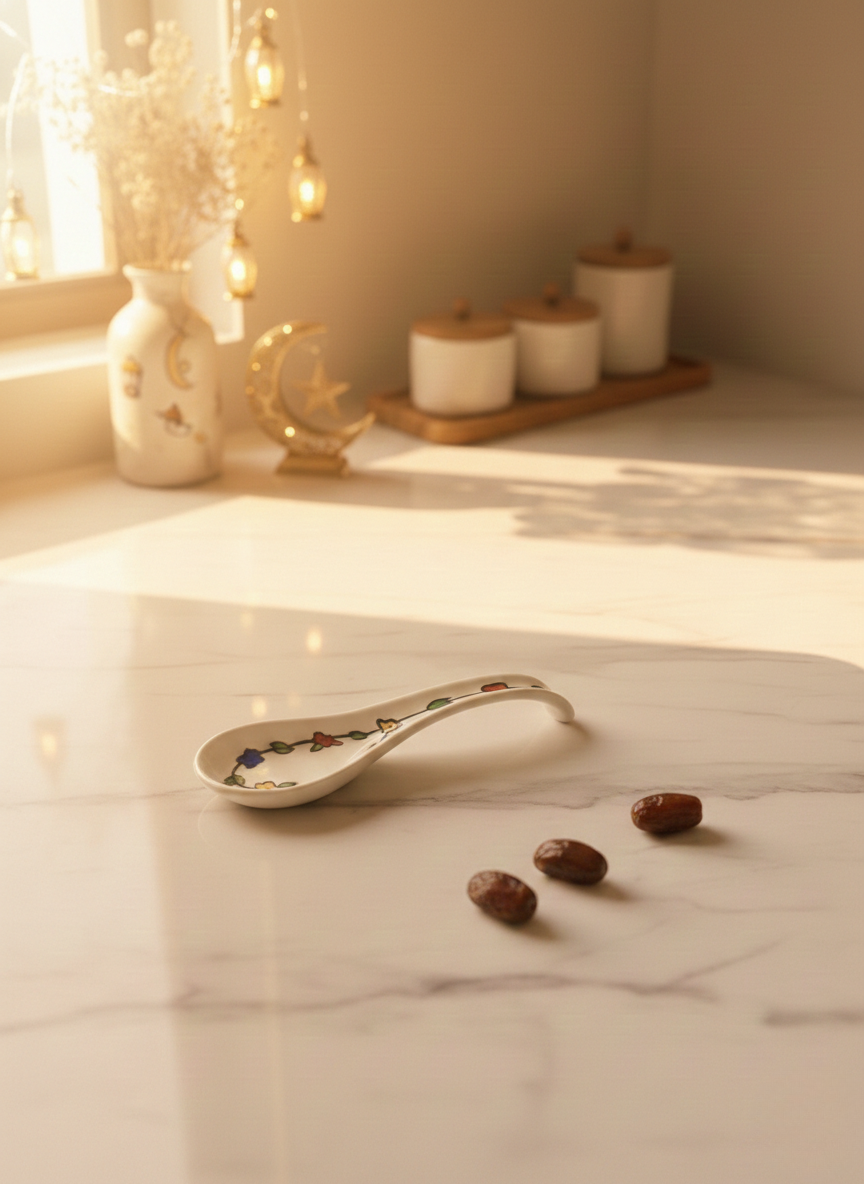 Floral Porcelain Spoon