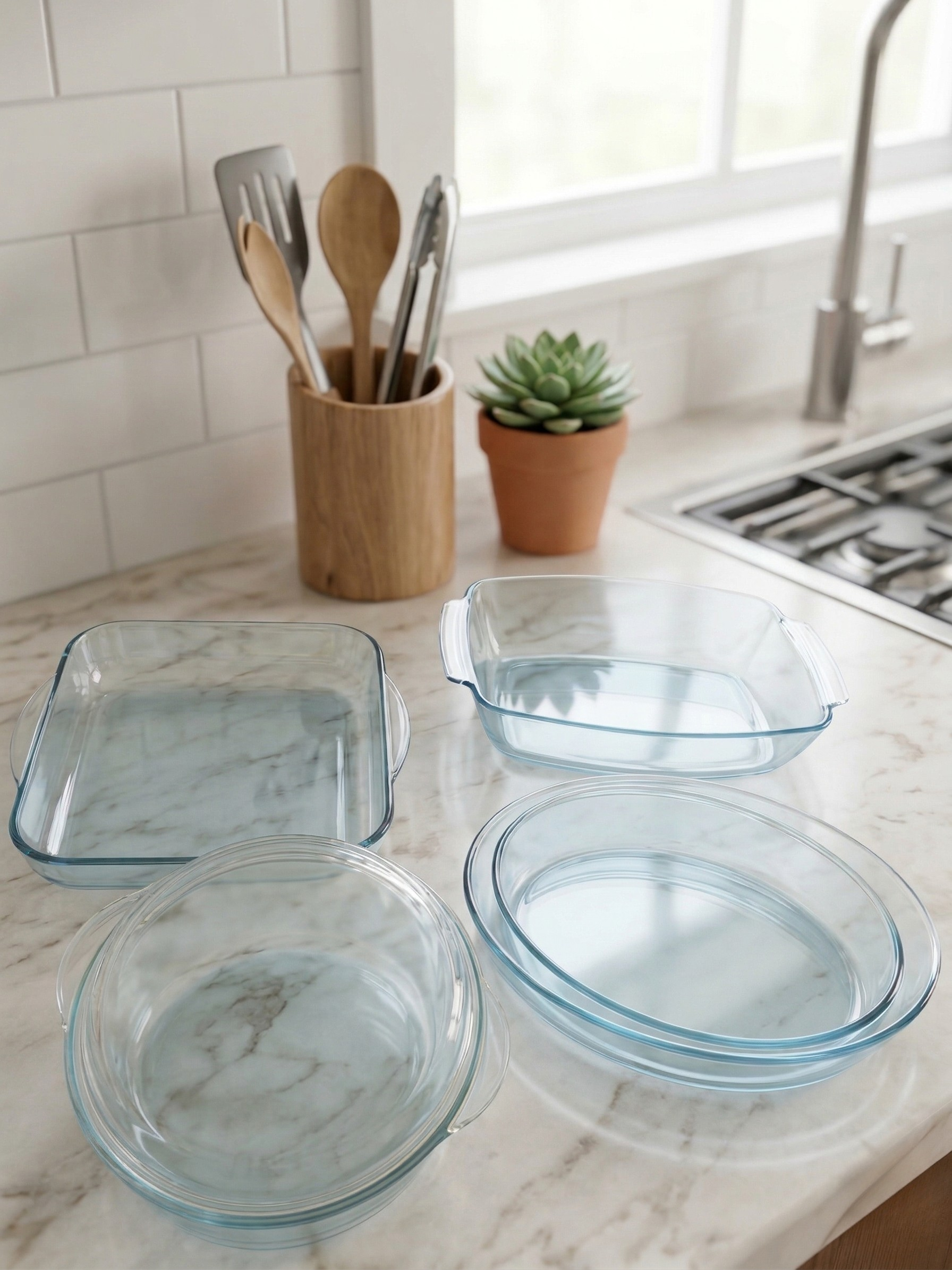 Borcam Pyrex 6-Piece Glass Bakeware Set