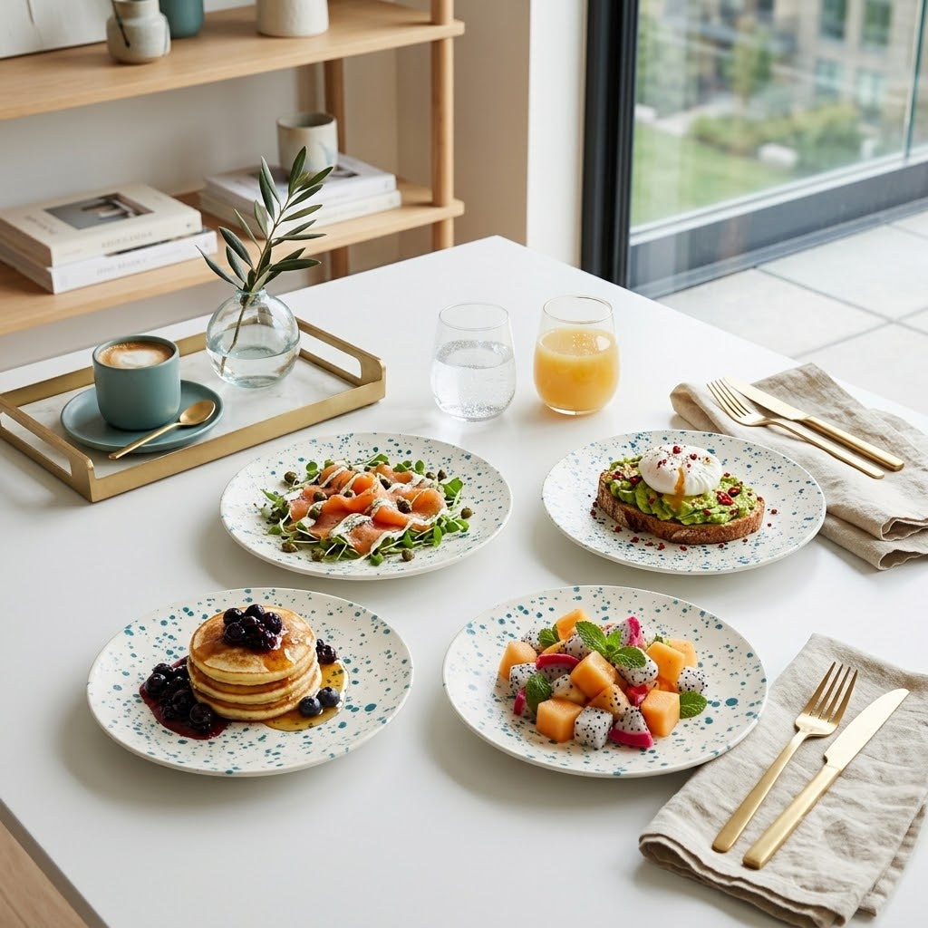Green Dotted Porcelain Plate