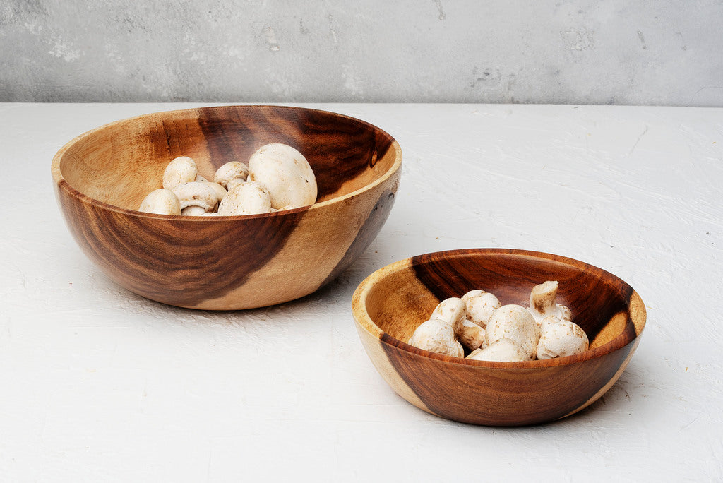 20 cm Wooden Circular Bowl