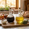 Striped Oil Glass Container