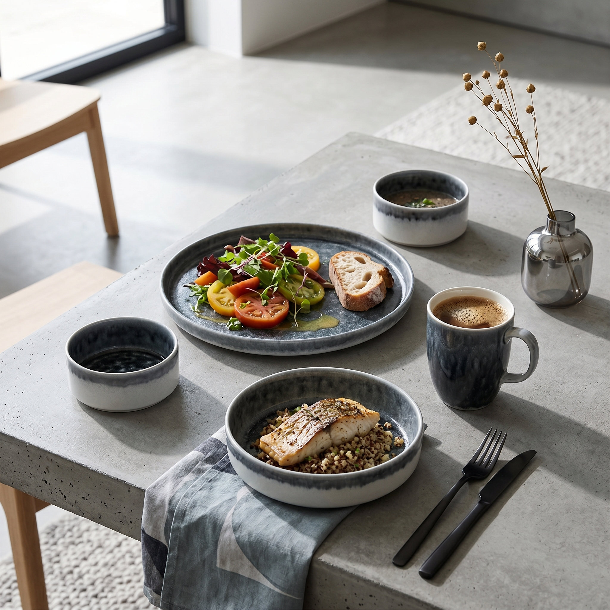 Aqua Mist Dinner Set