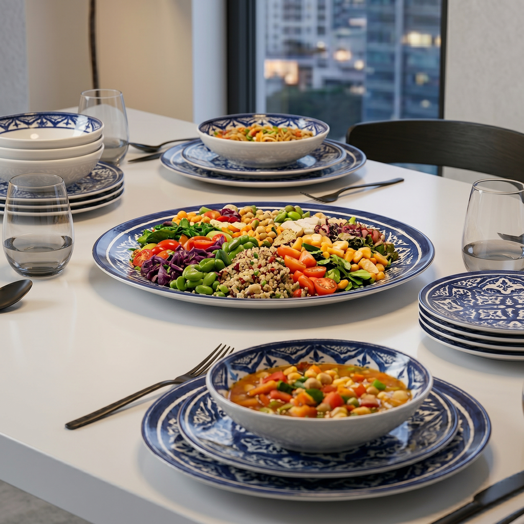 Royal Blue Dinner Set