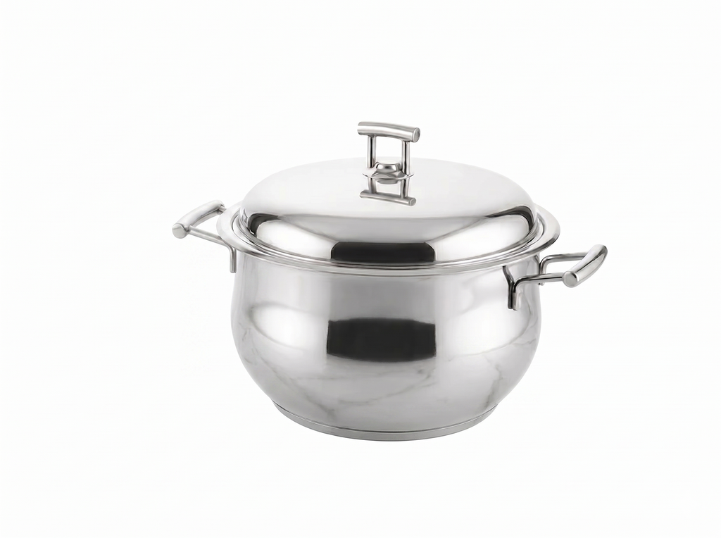 Silver Star Bombé Pot – Platinum Handle