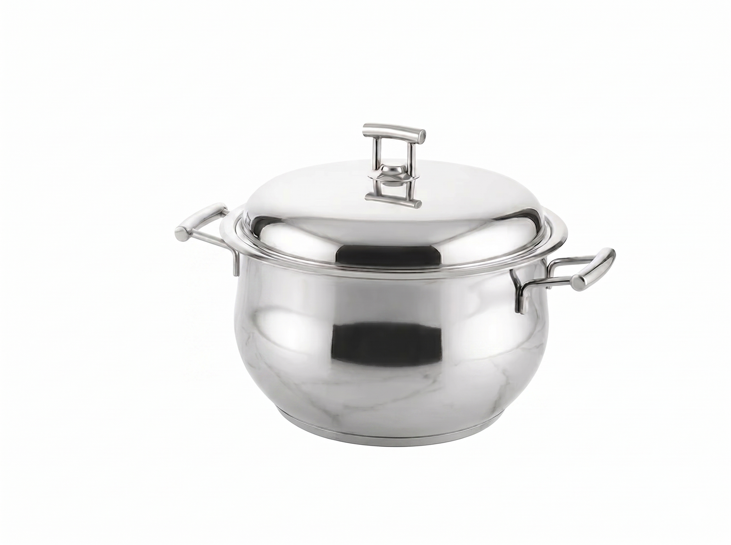 Silver Star Bombé Pot – Platinum Handle