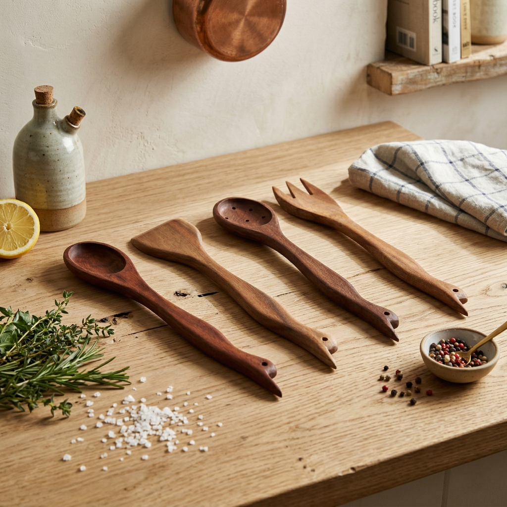 Wooden Kitchen Utensils 4 Set
