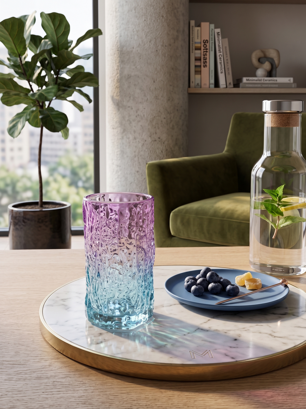 Cobalt Glass Cup