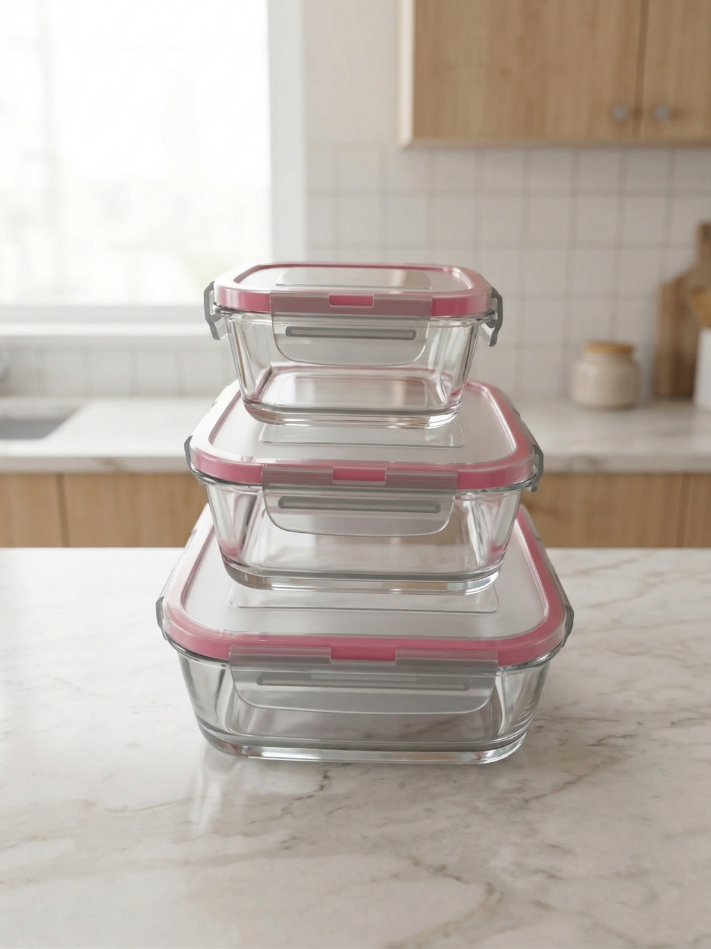3-Pieces Fluid Square Bowls Set