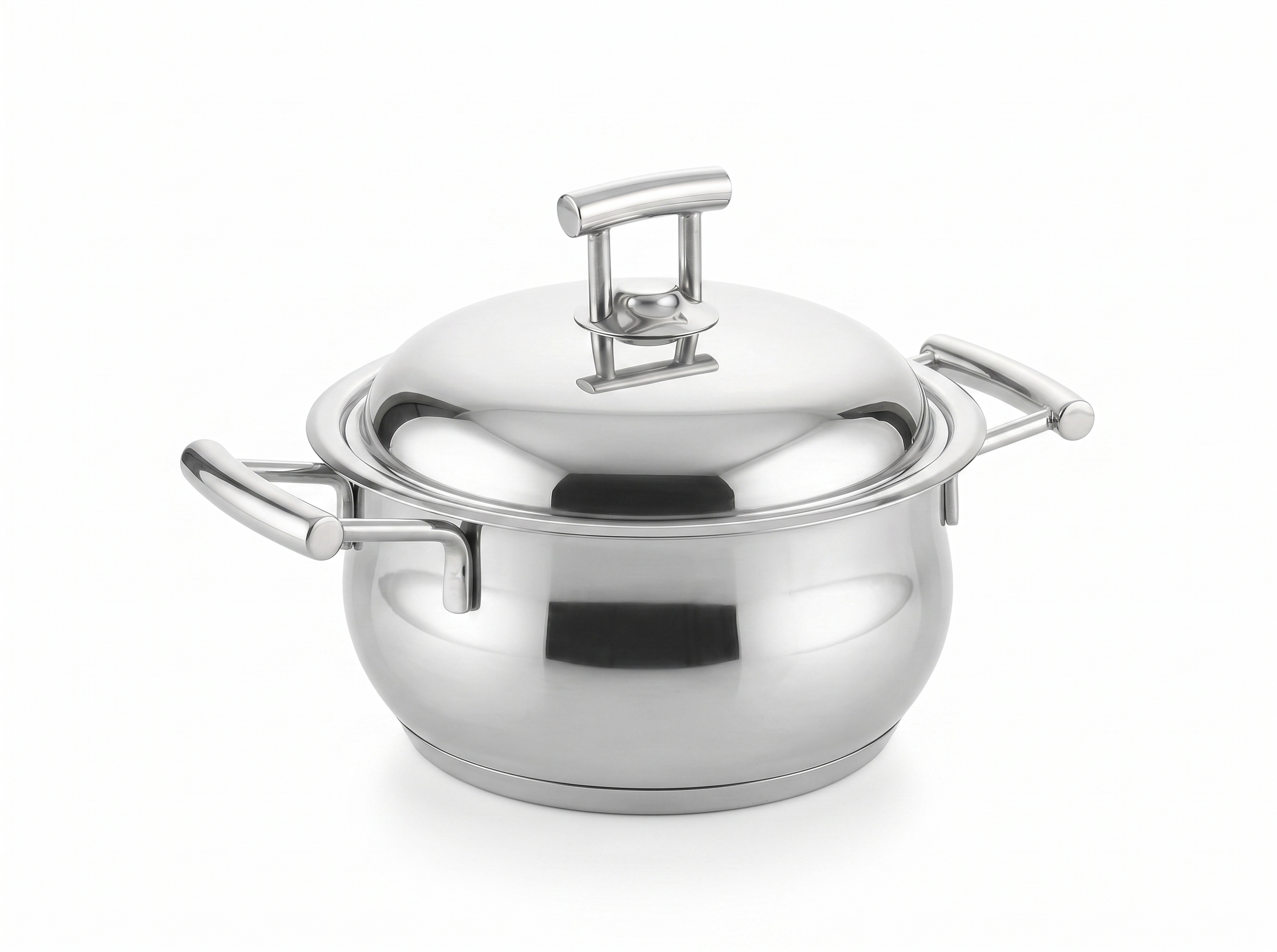Silver Star Bombé Pot – Platinum Handle