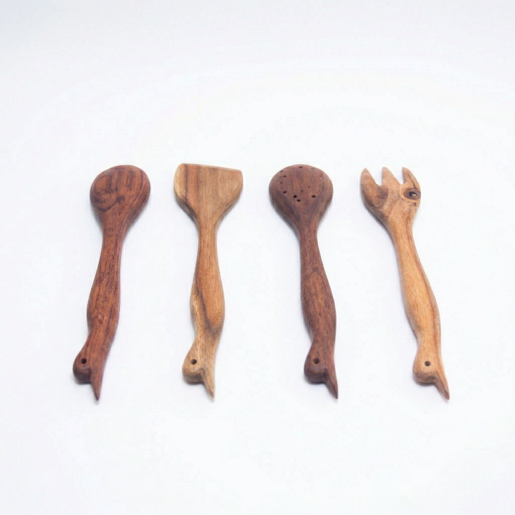 Wooden Kitchen Utensils 4 Set
