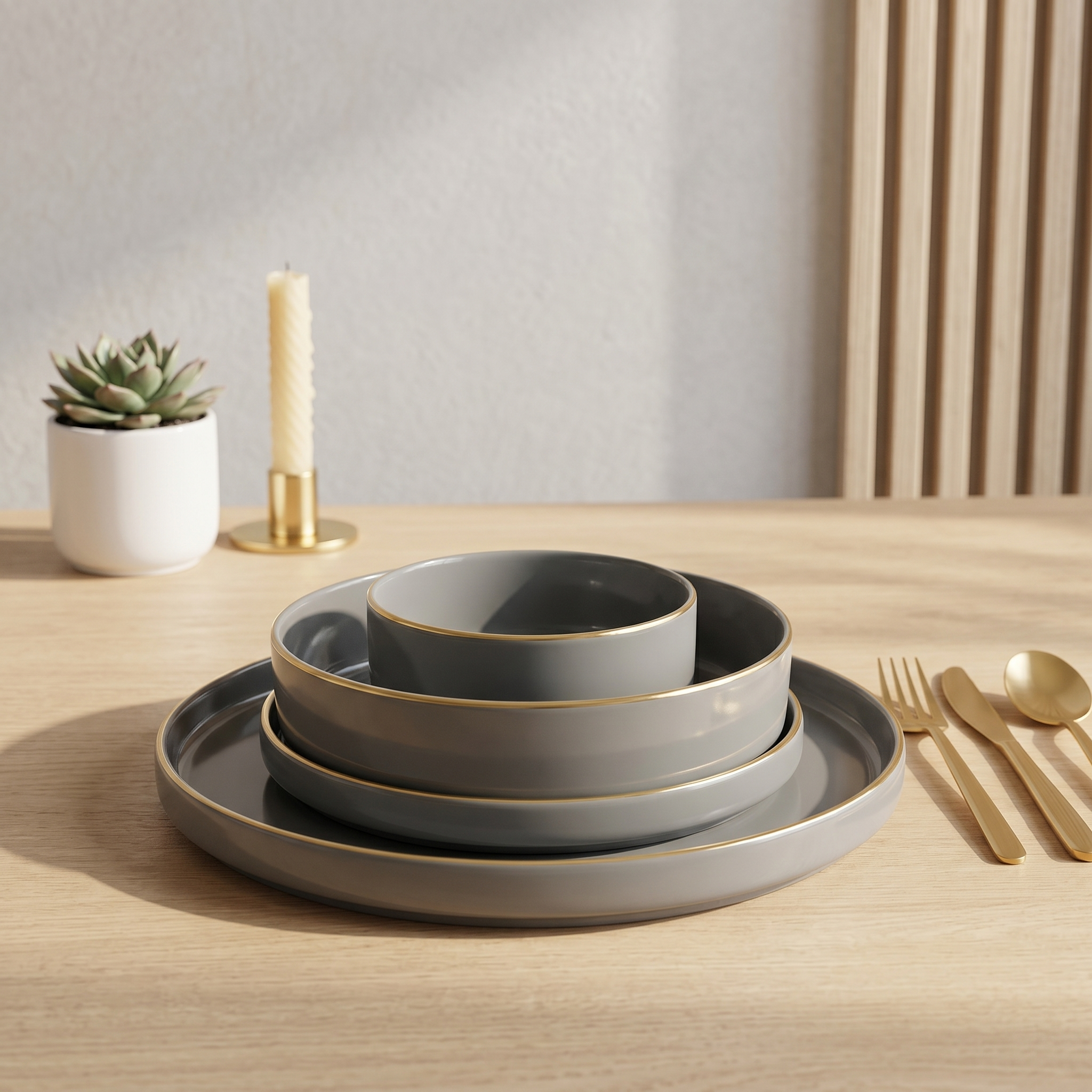 The Lunar Golden Dinner Set