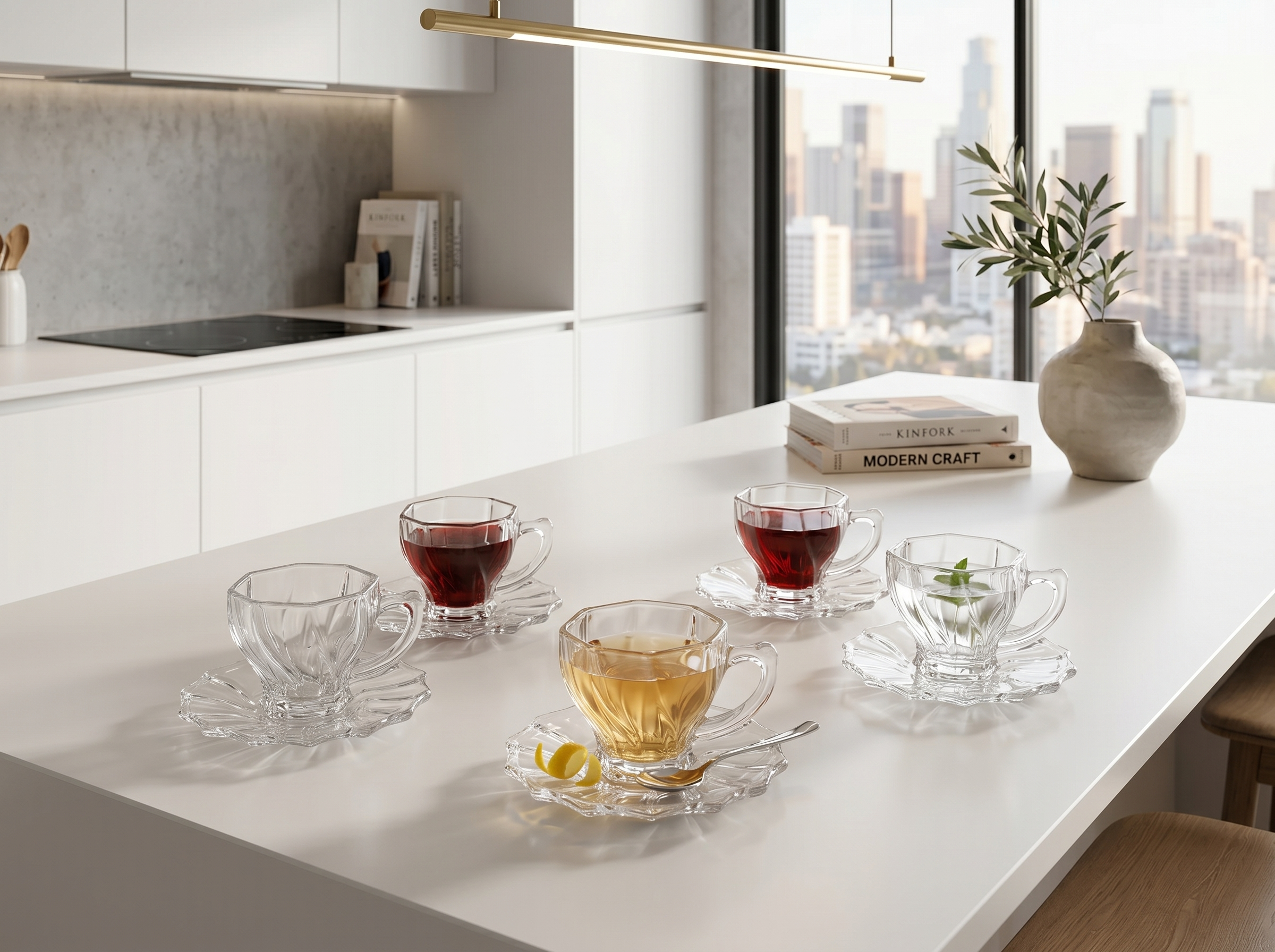 Coffee Glass with Holder Set