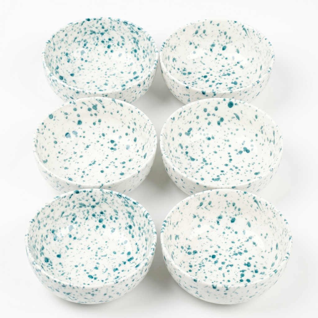 Green Dotted Porcelain Bowl