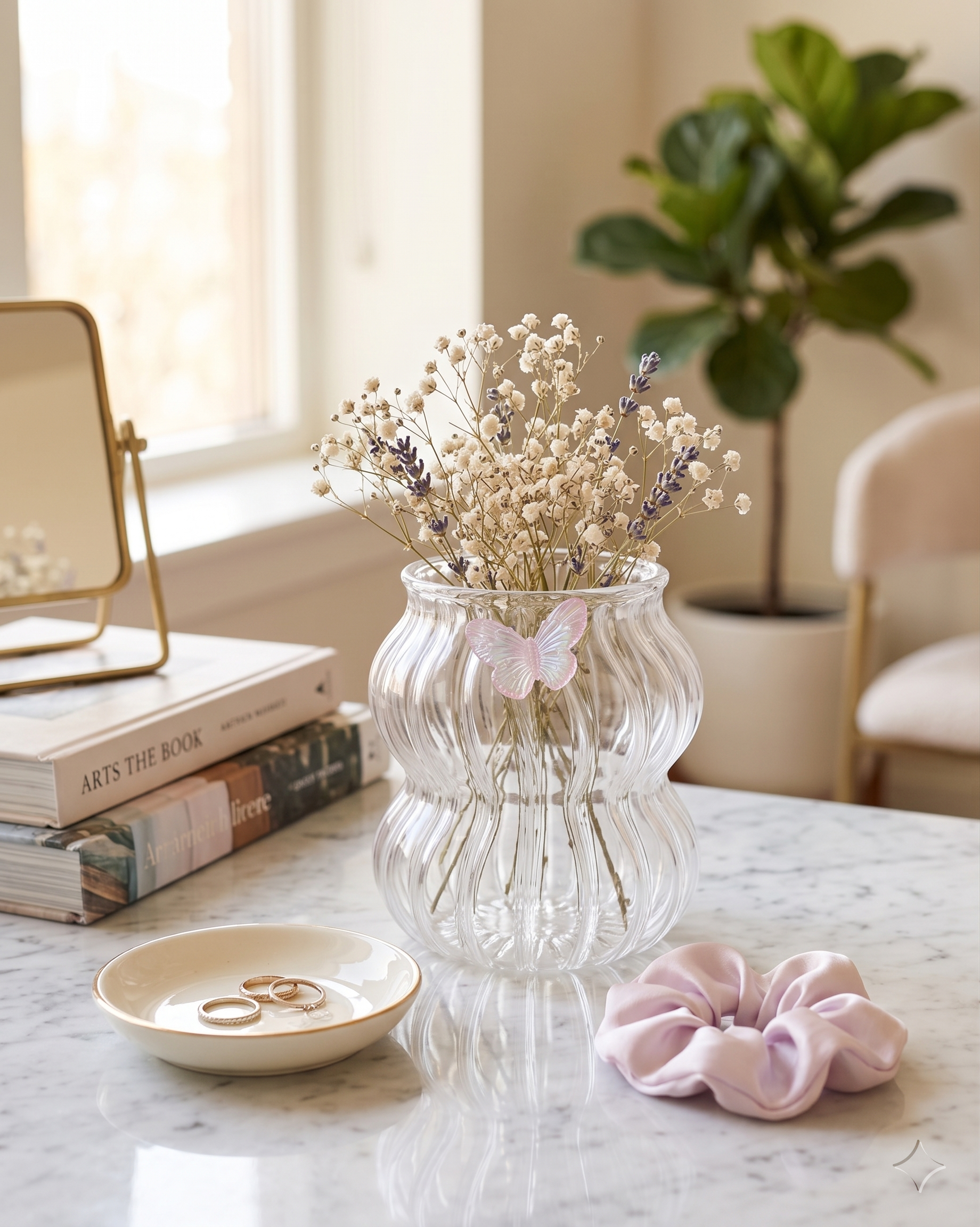 Butterfly Glass Cup