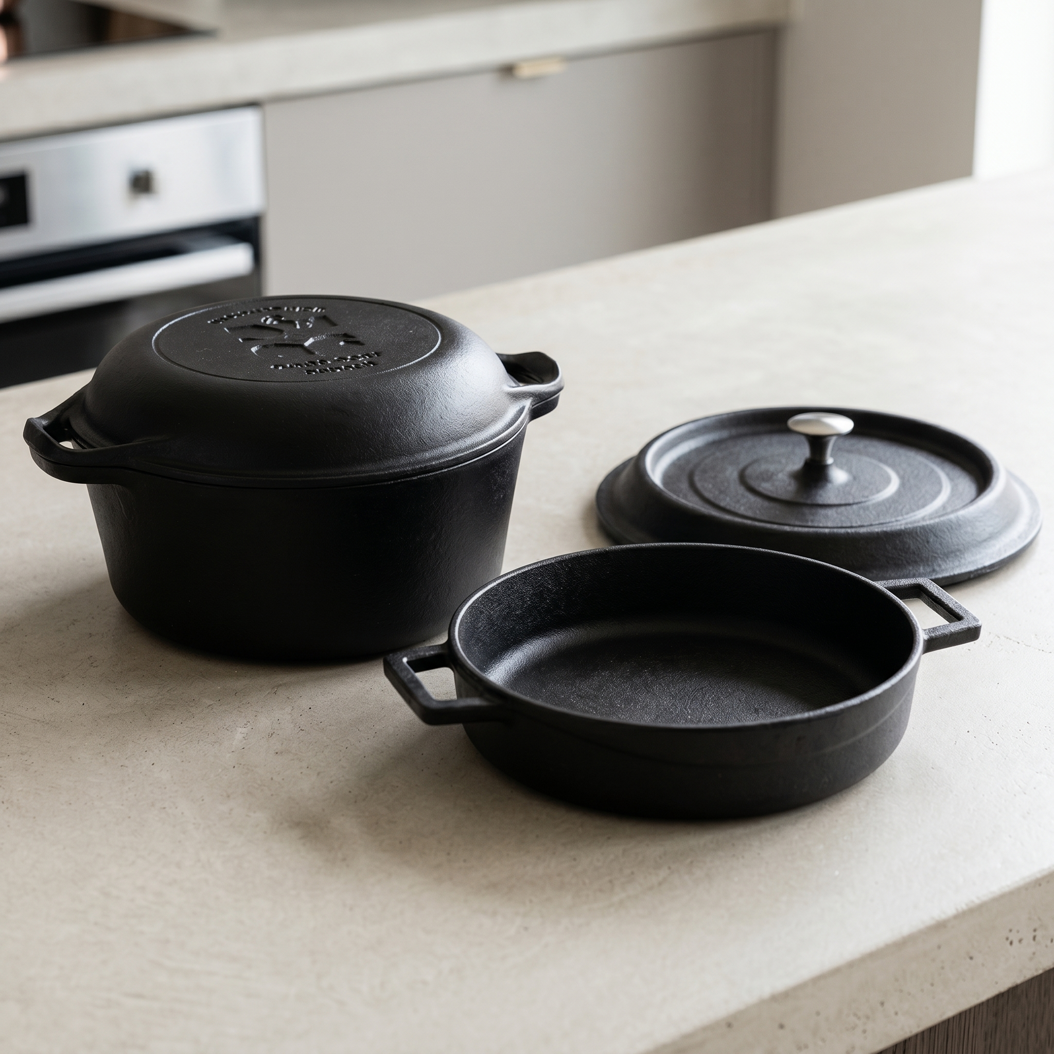 Cast Iron Dutch oven Duo Set