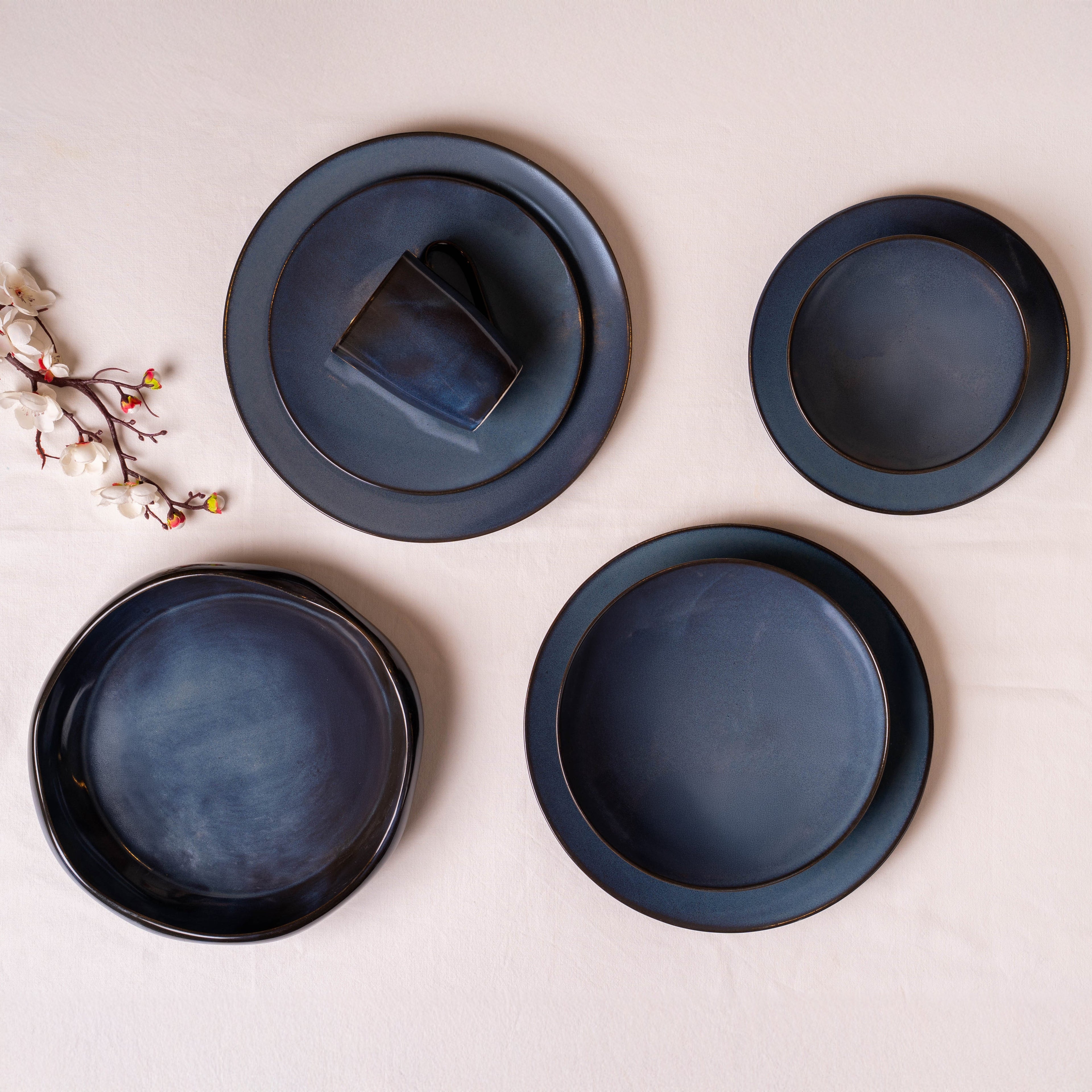 Porcelain Emerald Blue Set