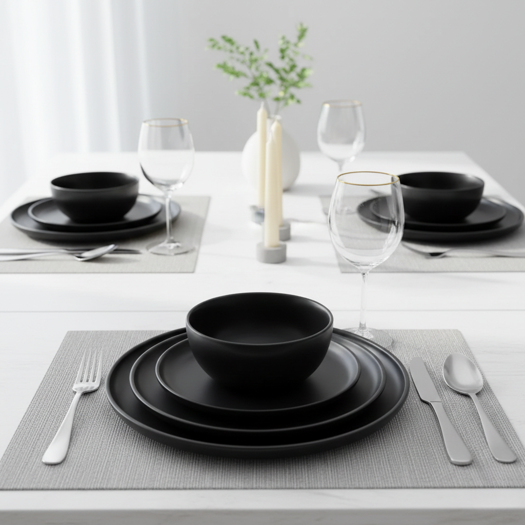 Midnight Elegance Dinner Set