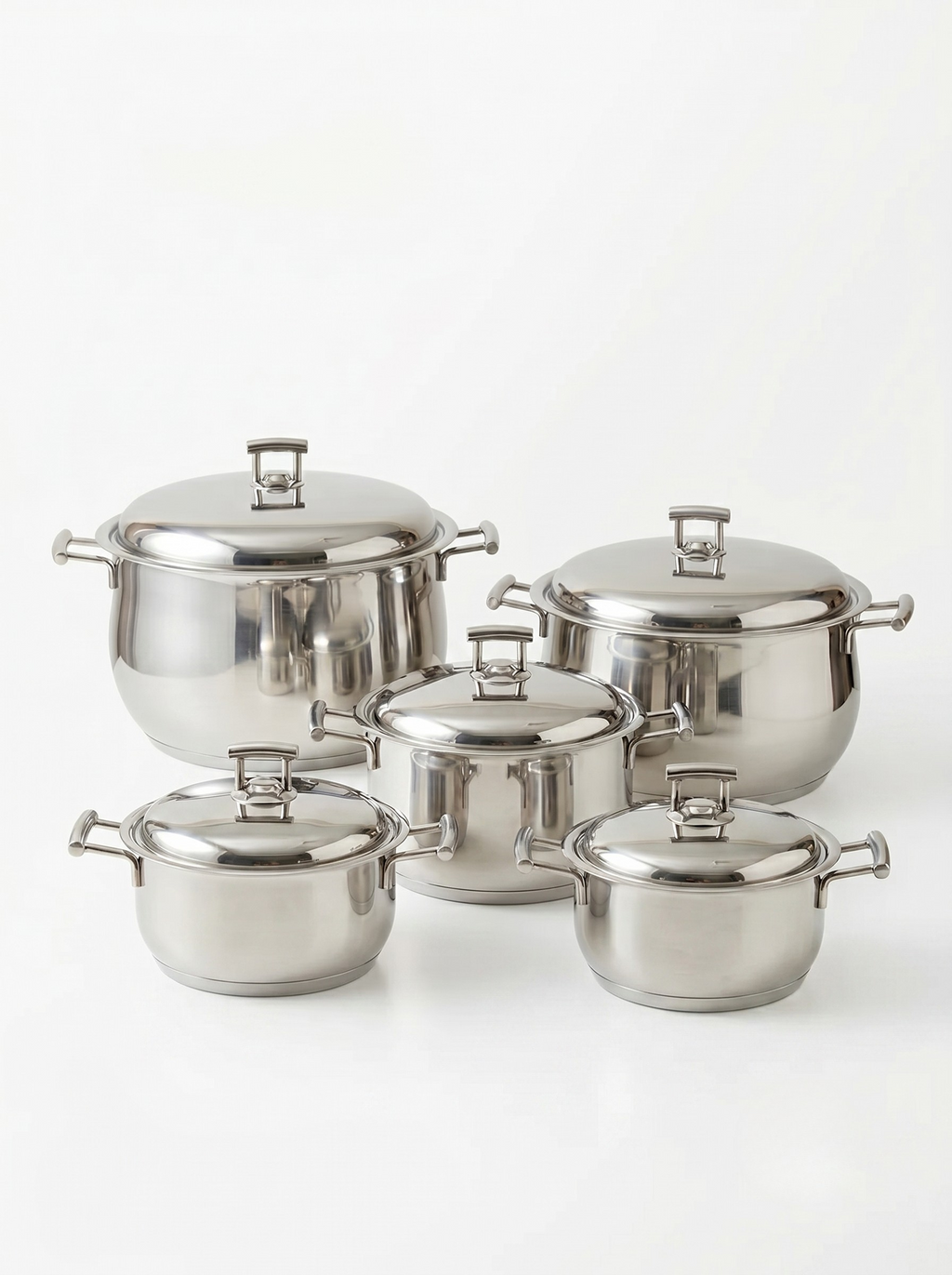Silver Star Platinum Handle (Bombay) 10 Piece Cookware Set