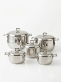 Silver Star Platinum Handle (Bombay) 10 Piece Cookware Set
