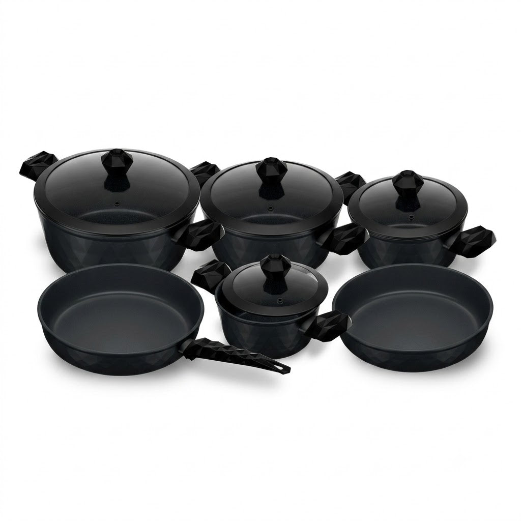 10 Pieces Set Bio Granite Diamond Stone Black
