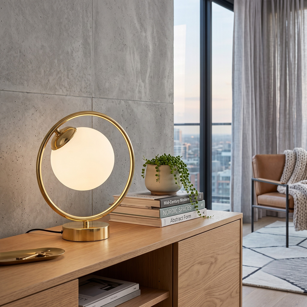 Golden Eclipse Lamp