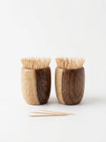 2-Piece Brown Wood 5 CM
