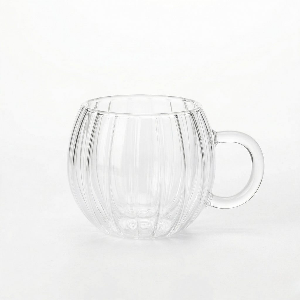 Strips Double Glass Espresso Mug