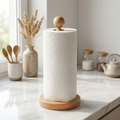 Wooden stand for kitchen tissues