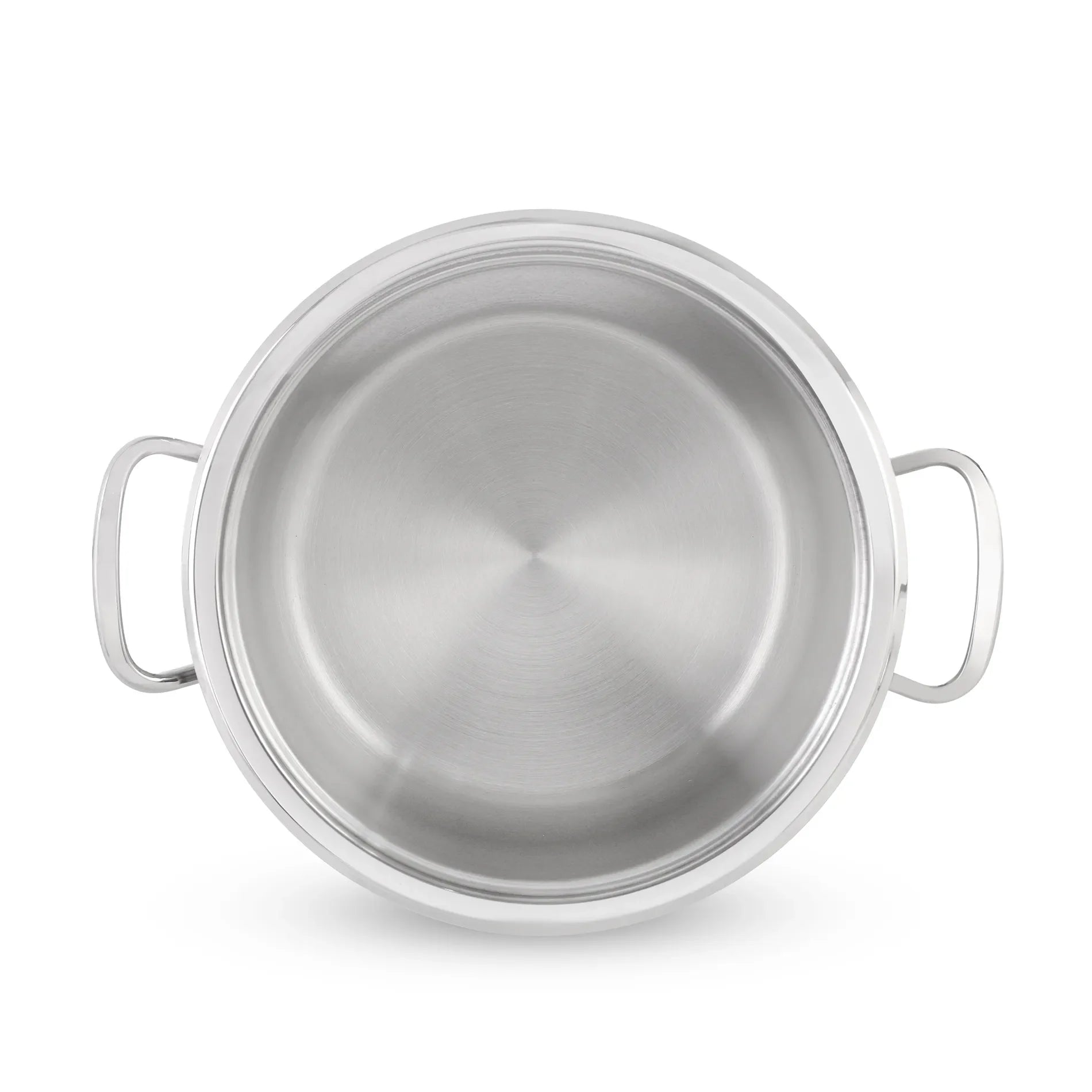 Stainless Steel Striped Pot with handle