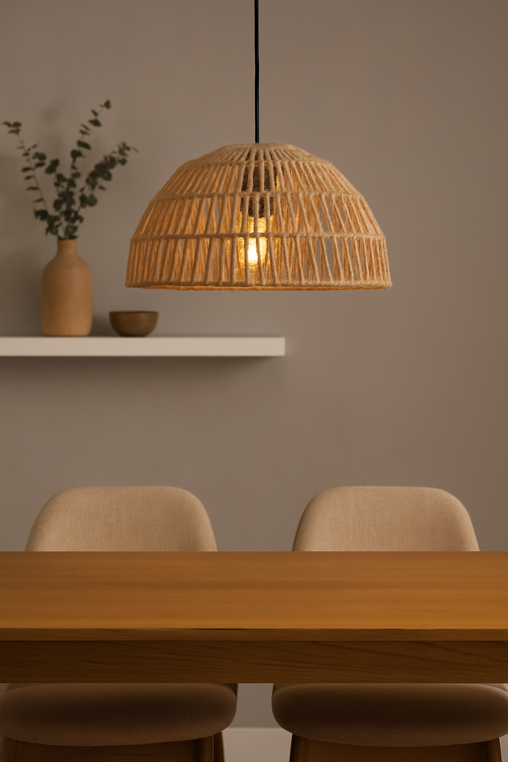 Rustic Drum Pendant